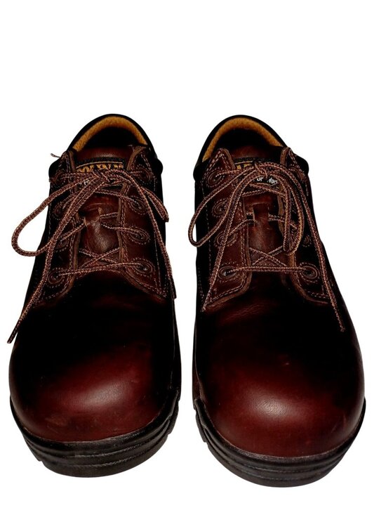 Carolina Mens Brown Leather Steel Toe Low-Cut Work Oxfords Shoes Size 9.5 D